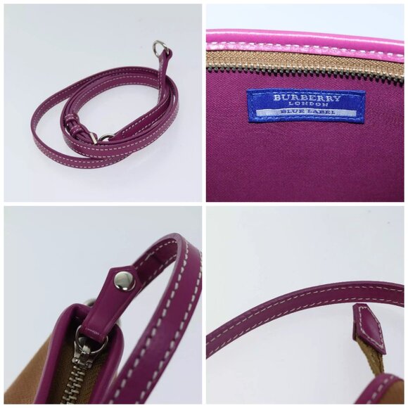 BURBERRY Blue Label Shoulder Bag Canvas 2way Brown Auth - Picture 16 of 16